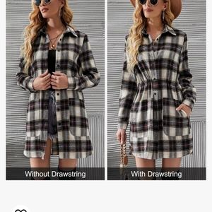 Womens Plaid Flannel Shirts Oversized Long Sleeve Casual Button Down Shirts